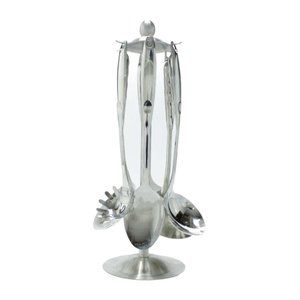 7 Piece Chrome Silver Kitchen Utensil Set